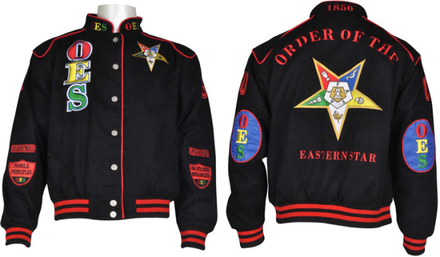 OES Eastern Star black twill jacket
