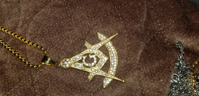 Mason Masonic Past Master stainless steel necklace