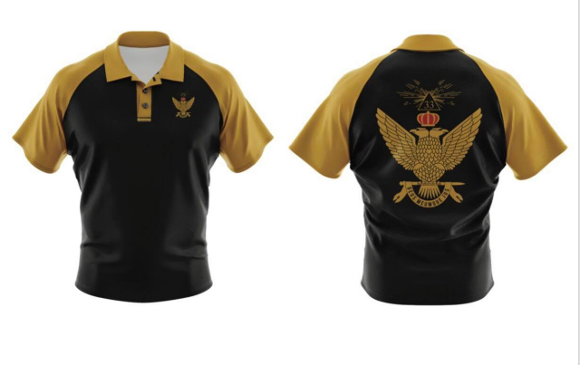 Scottish Rite 33rd Degree NJ wings up polo shirt