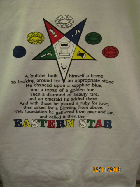 Eastern Star OES A Star is a Gem Tee Shirt