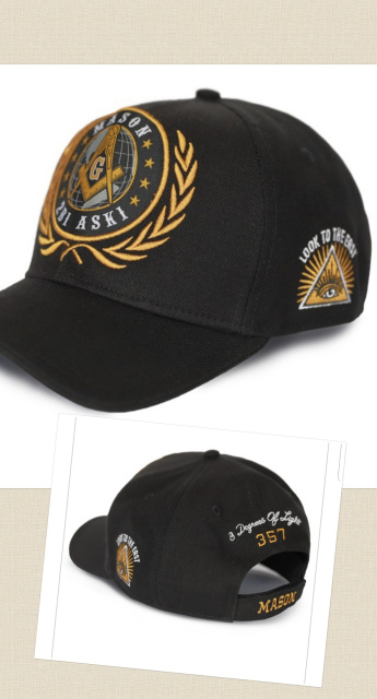 Mason Masonic baseball hat wreath design (added 12-2018) 