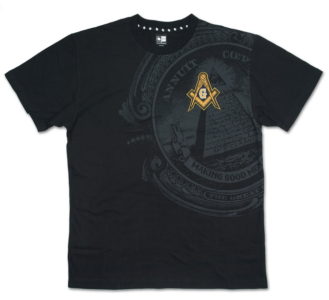 Mason/Masonic Sublimated Tee Shirt with embroidered Square and Compass (Added August 2017)
