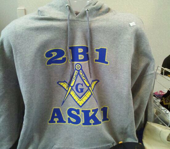 Masonic pullover hooded sweatshirt