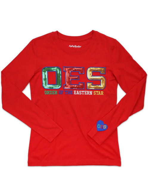 OES EASTERN STAR LONG SLEEVE SEQUIN SHIRT