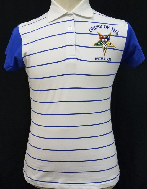 OES Eastern Star striped polo (added 10/4/18)