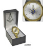 Mason/Masonic stainless steel watch gift boxed