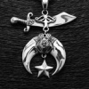 Shriner Noble Scimitar pendant and chain stainless steel